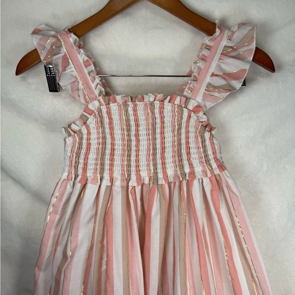 Haute Hippie Cute dress girls Kids Style Girls Dress Pink Striped Size 12 NWT